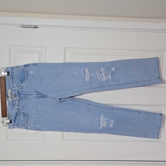 Leviās 724 High-Rise Straight Crop Jeans Light Wash Distressed Size 27 - Picture 5 of 17